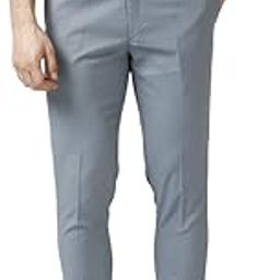 Men's Adjustable Belt Formal Pants, Elastic Waistband-image-9