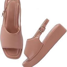 Super Comfortable Solid Platform Heel Sandals For Women & Girls-image-21