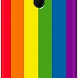 NDCOM for Poco M2 Back Cover Stripes Rainbow Colors Printed Hard Case-picture-0