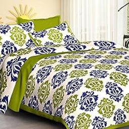 100% Cotton 150 TC Floral Design Printed Single Bedsheet with Pillow Covers 150ME7631-image-96