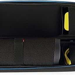 FLOMBIFY® EB6 Hard Shell EVA Case Compatible with Flip 1/2/3/4/5/6/7 Wireless Waterproof Portable Speaker - Travel Carrying Case with Hand Strap, Zipper Pouch, and Cable Storage (Black) (ONLY CASE)-image-5