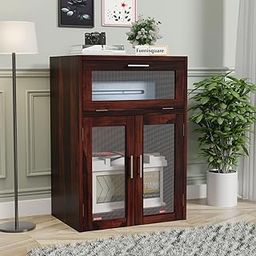 Furnisquare Solid Sheesham Wood Inverter Battery Cabinet | Single Battery Box | Solid Wood Inverter Battery Cabinet | Storage Cabinet | Electic Safety Box | Rosewood, Walnut Finish-image-45