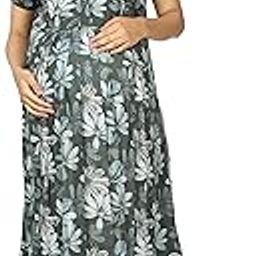 Maternity Feeding Rayon Dress for Women | Attractive Floral Print Rayon Dress Comes with Vertical zips & Adjustable Waist Band (5076-RYN)-image-68