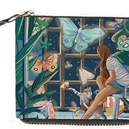 Wallet for Women | Slim Vegan Leather Clutch | Small Bi-Fold Zip Wallet | Elegant Purse for Girls | Rakhi Gift for Sister | Glowing Butterflies-image-19