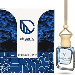Airganic Swing Prime Car Perfume Hanging Pod - Cool Aqua water| Car Air Freshener | Natural Essential Fragrance Oils in Glass Bottle with Wooden Diffuser Lid | Last Upto 60 Days-11
