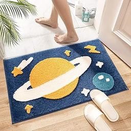 Roseate Space Super Soft (40x60 cm) Microfiber 2000 GSM Bath Mat Super Absorbent Anti-Skid Door Mats for Home/Bathroom/Bedroom/Kitchen/Floor Mat (Dark Blue) Pack of 1-13