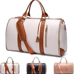 Duffle Travel Bag, Garment Bags for Travel, Carry On Garment Bag, Large Capacity Multifunctional Storage Bag (Beige)-image-16