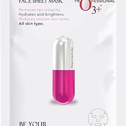 O3+ Facialist D-TAN Face Sheet Mask with Niacinamide for Hydrating & Glowing Skin| Reduces Dark Spots, Acne Scars, and Uneven Skin Tone (30g) - All Skin Types-2