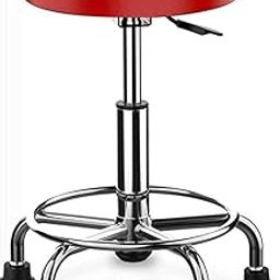 Adjustable Height 16 to 22inches Stool - Doctor/Kitchen/Office/Clinic/Shop/Spa/Salon/Cafeteria/Bar Stool (Red) 1Pc-image-34