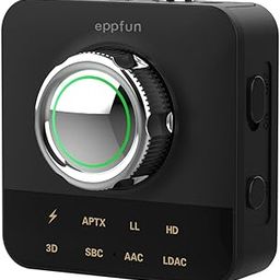 eppfun Bluetooth Audio Receiver, with LDAC/APTX Low Latency/APTX HD/AAC/SBC, Wireless RCA Audio Adapter with 3.5mm Jack/RCA Out for Hi Res Music Streaming,HiFi Audio,Skeakers, Home Stereo-image-69