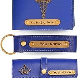 3-in-1 Personalised Combo Set - Royal Blue | Vegan Leather Wallet with Goggle Case and Keychain | 6 Card Slots-image-85