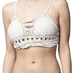 quttos PrettyCat Women Summer Beach Top Bralette Knit Bra Bikini Set-picture-41
