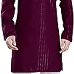 divisive Men's Self Zari Line Cotton Blend Slim Fit Kurta Pyjama Set-picture-46