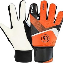 Club Bollywood®Goalkeeper Gloves Strong Grip Latex Nonslip Thickened Soccer Gloves for Kids 6 Orange|Sporting Goods | Team Sports | Soccer |1 Pair Football Goalkeeper Gloves-image-43