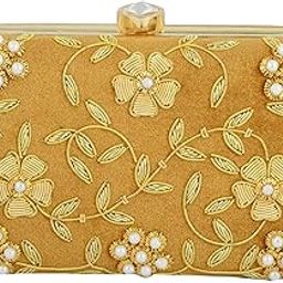 Handicraft Hand Embroidered Box Clutch Bag Purse for Bridal 6x4 Box Clutch Casual, Wedding Bag for Women & Girls-image-10