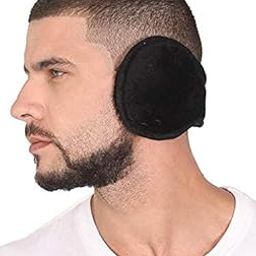 Womens Black and White Winter Polar Fleece Ear Muffs (Pack of 1)-image-40
