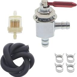 Fuel Flow Shut-off Valve 1/4 Inch Nipple 90° for Generator Snow Blower Snowmobile Lawn Mower Lawn Mower L7118-image-36