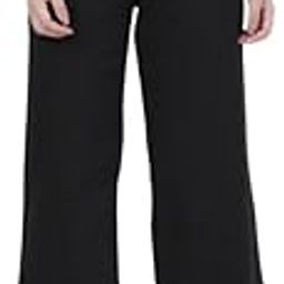 Soft Cotton-Tencel Blend Twill Wide Pants Full Length for Women| Breathable, High Rise-image-32