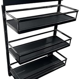 HAPPEX |3-Tier Wall Mounted Spice Rack Organizer – Adjustable Metal Shelf for Kitchen Pantry, Cabinet or Door-image-39
