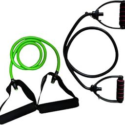 Combo Pack – Super Hard Toning Tube & Single Tube Resistance Band for Strength Training, Yoga, Pilates, Rehab & Full-Body Workout – Durable & Portable-21
