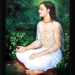 Braj Art Gallery Shri Hit Sewak Das Ji Maharaj Harivansh Mahaprabhu Disciple in Vrindavan Groves Photo Frame Size 13.5X19.5 Inches-image-42