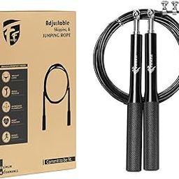 FirstFit Metallic Handle Skipping Rope with Adjustable Length, Jump Rope with Ball Bearings & Anti-skid Handles for Men, Women, Kids, Girls for Speed Training, Endurance Training & Fitness-Multicolor-image-38
