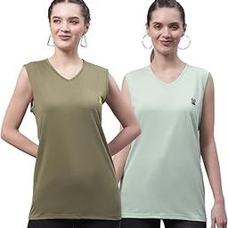 Regular Fit Cotton Solid Gym Vest for Women (Pack of 2)-V_SL_OLV_BLU_002-P-image-73