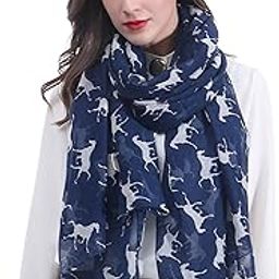 & Lily Horse Print Women's Large Scarf Shawl-image-30
