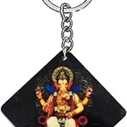 afh Lord Ganesh Decorative Religious Keychain for Men and Women-picture-11