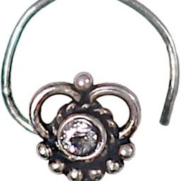 925 Sterling silver CZ Heart Shape Nose Pin For Women NPNI-03W-36