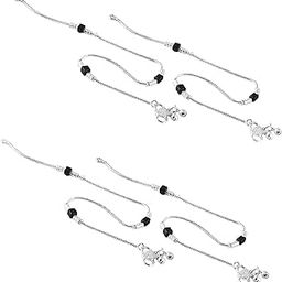 Heer Collection Traditional Jewellery For All Occassions Anklets Payal Pair for Women/Girls Alloy Anklet - Bzr_Combo Payal-113 Deevan (2-Pair Same)-22