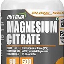 NutriJa Magnesium Citrate 500mg – 60 Veg Capsules | High Absorption | Supports Muscle Relaxation, Bone Health & Better Sleep-image-61