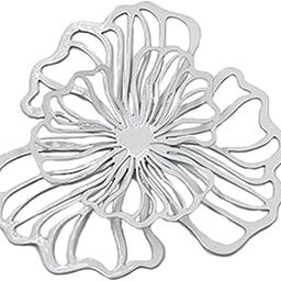 CALANDIS Metal Flower Wall Decor Floral Wall Hanging Decor for Hotel Bathroom Kitchen White Small | Home & Garden | Home D?Cor | Figurines-image-9