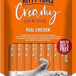 Creamy Lickable Cat Treats,Real Chicken 360Gm(15g x24 Pcs)| Rich in Protein,Taurine for Heart & Vision,Ideal for Training and Bonding, Promotes Hydration| Treats for Kitten and Adult Cats-picture-22