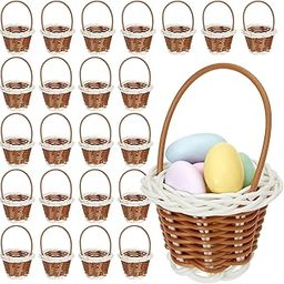 24 Pack Mini Easter Baskets with Handles for Party Favors, Crafts, Decor (2 x 3 In)-7
