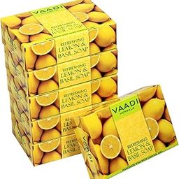 Vaadi Herbals Super Value Refreshing Lemon and Basil Soap, 75gms x 6-image-34