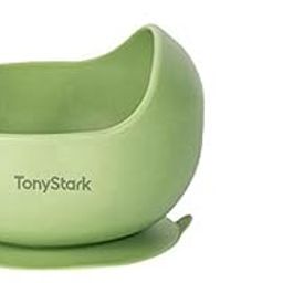 Tony Stark Silicone Unbreakable Baby Bowl & Handle Spoon - Suction Design, Non-Slip, BPA Free, Dishwasher & Microwave Safe (Green, 1 Set)-20