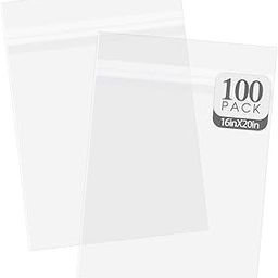 Golden State Art, 100 16 3/8x20 1/8 Crystal Clear Bag for mat mattes-image-47