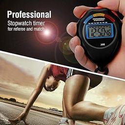Electronic Multifunction Stop Timer, Stopwatch Timer, for Running Swimming (Black)-image-24
