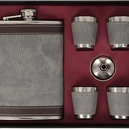 Jonquin Stainless Steel Hip Flask with Funnel & 4 Shot Glass for Men & Women, 9 oz (266 ml) Wine Whiskey Vodka Alcohol Drinks Pocket Bottle Beverage Holder (AR3783)-image-81