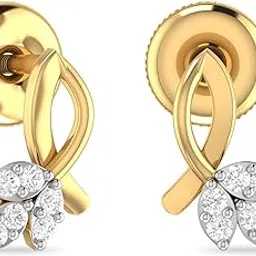 pc jeweller The Jancsi 18k Yellow Gold and Diamond Stud Earrings for Women-picture-29