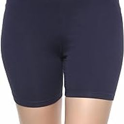 Women Mid Rise Breathable Cotton Spandex Knee Length Cycling Shorts, Navy, XL-image-36