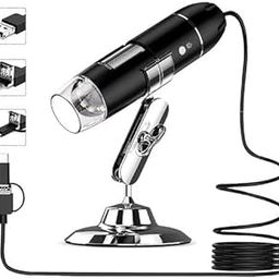 ELECTRO WOLF USB 3-in-1 Digital Microscope 50X to 1000X, 8 LED Magnification Endoscope Camera with Carrying Case & Metal Stand, Compatible for Android Windows 7 8 10 Linux Mac-23