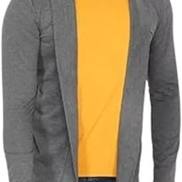 Men Casual wear Regular Fit Open Cardigan with Inner Full Sleeve Shrug for Men-image-14