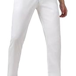 Men's Cotton Light Weight Non-Stretch Slim Fit Casual Trousers-image-3