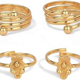 Pack of 2 Pair Toe Rings Adjustable, Traditional & Fashion Accessories-1
