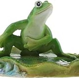 UJEAVETTE Artificial Lotus Leaf Frog Water Floating Ornament Pond Decor 3 Types A-image-50