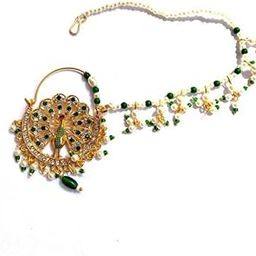 Women's Gold Plated Alloy Peacock Design Traditional Nose Ring/Nathiya/Nath for Women And Girls | Women's Nath-image-87
