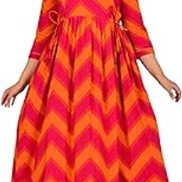 Women's Pure Cotton Maternity Gown Dress | A-line Feeding Kurti | Red Kurtis for Women & Girls-image-5