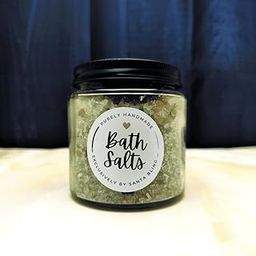 Handmade Eucalyptus Bath Salts | 250g Glass Jar | Calming Bath Soak for Relaxation, Stress Relief and Soft Skin-image-97